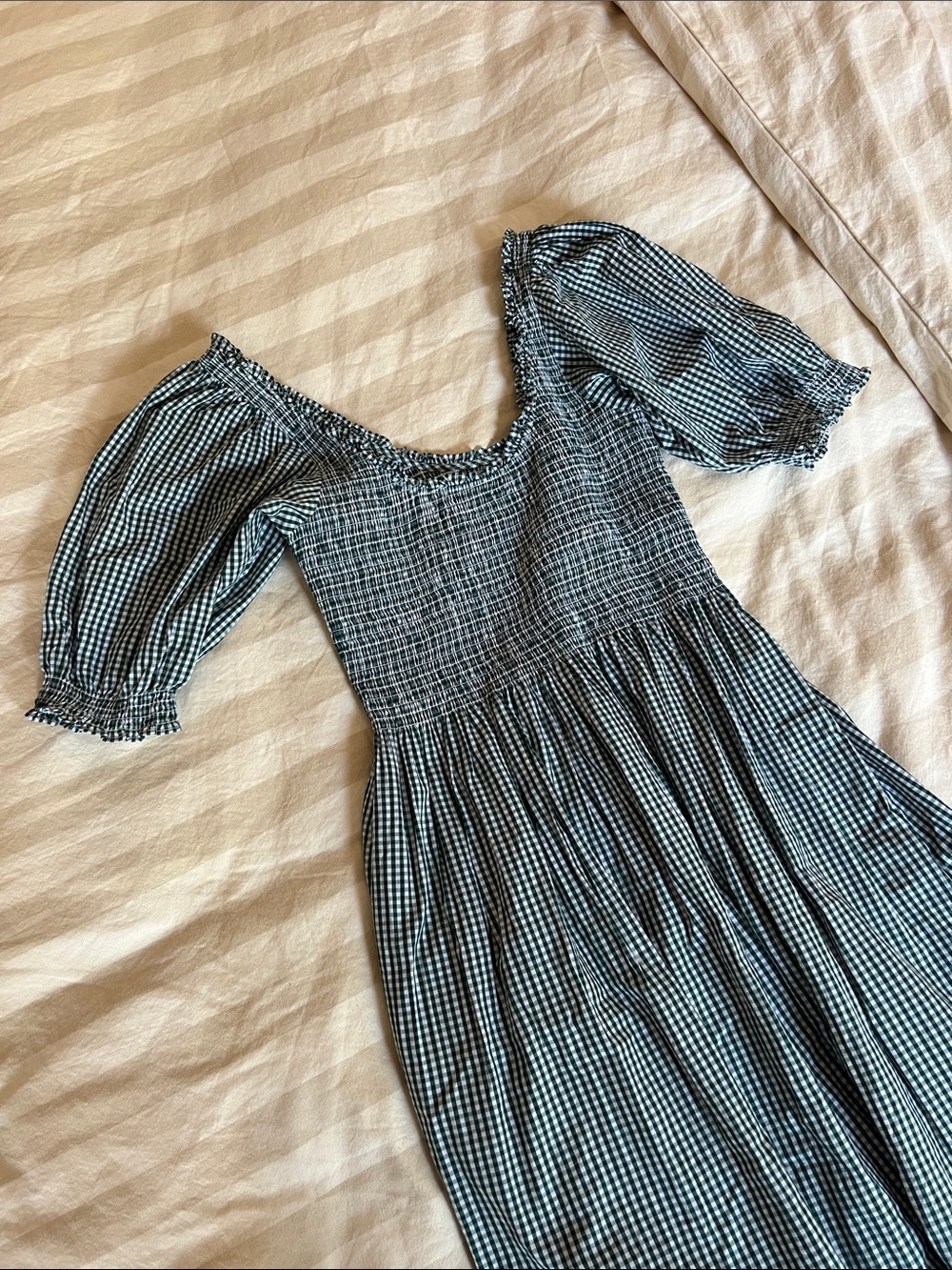 Hill House Home Green Gingham Louisa dress - Picture 3 of 6